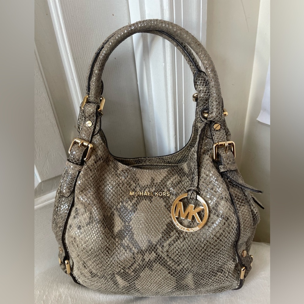 Michael Kors Python Pattern Shoulder Bag - Euc - image 1